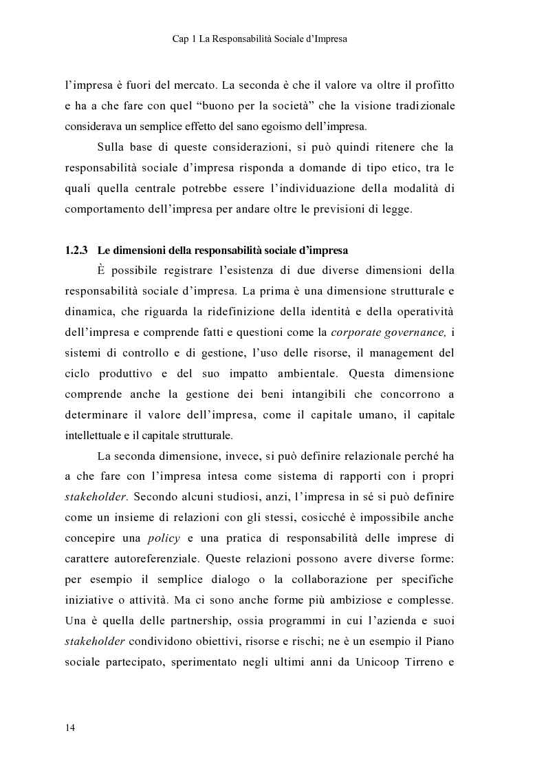 Estratto dalla tesi: Responsabilità Sociale d'Impresa e Progetto Q-RES nelle Cooperative: il caso Coop Consumatori Nordest