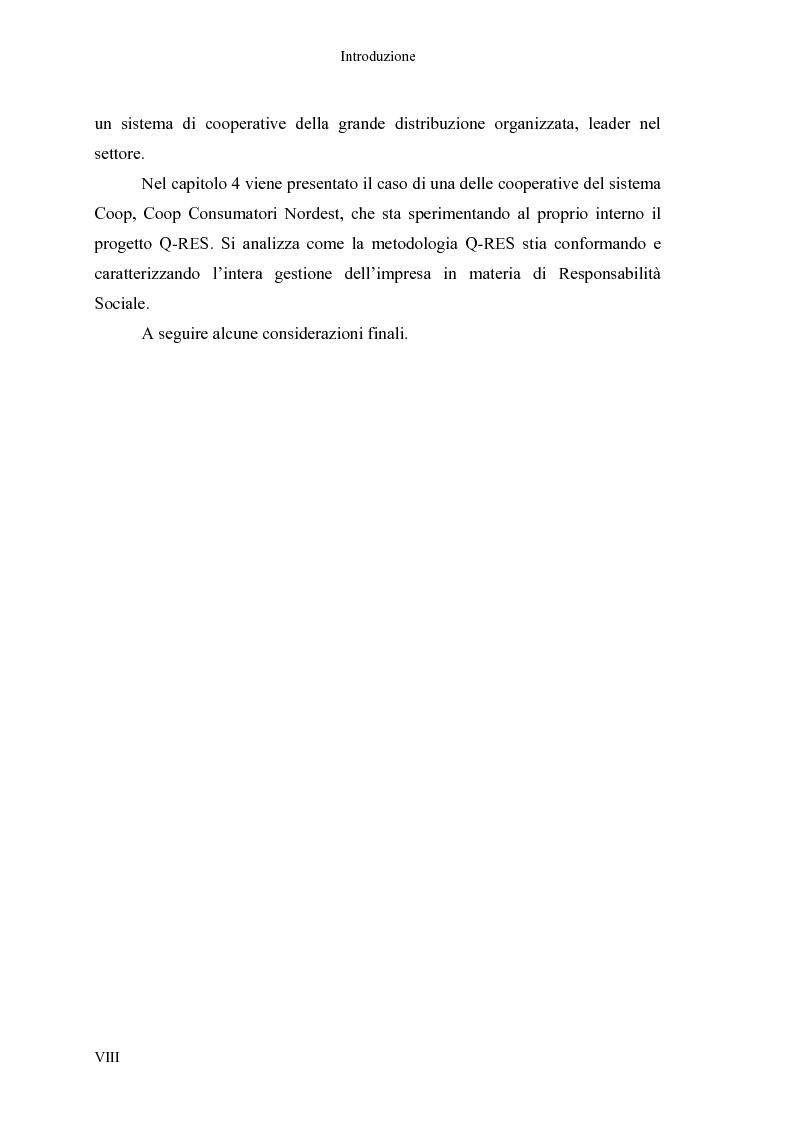 Anteprima della tesi: Responsabilità Sociale d'Impresa e Progetto Q-RES nelle Cooperative: il caso Coop Consumatori Nordest, Pagina 5