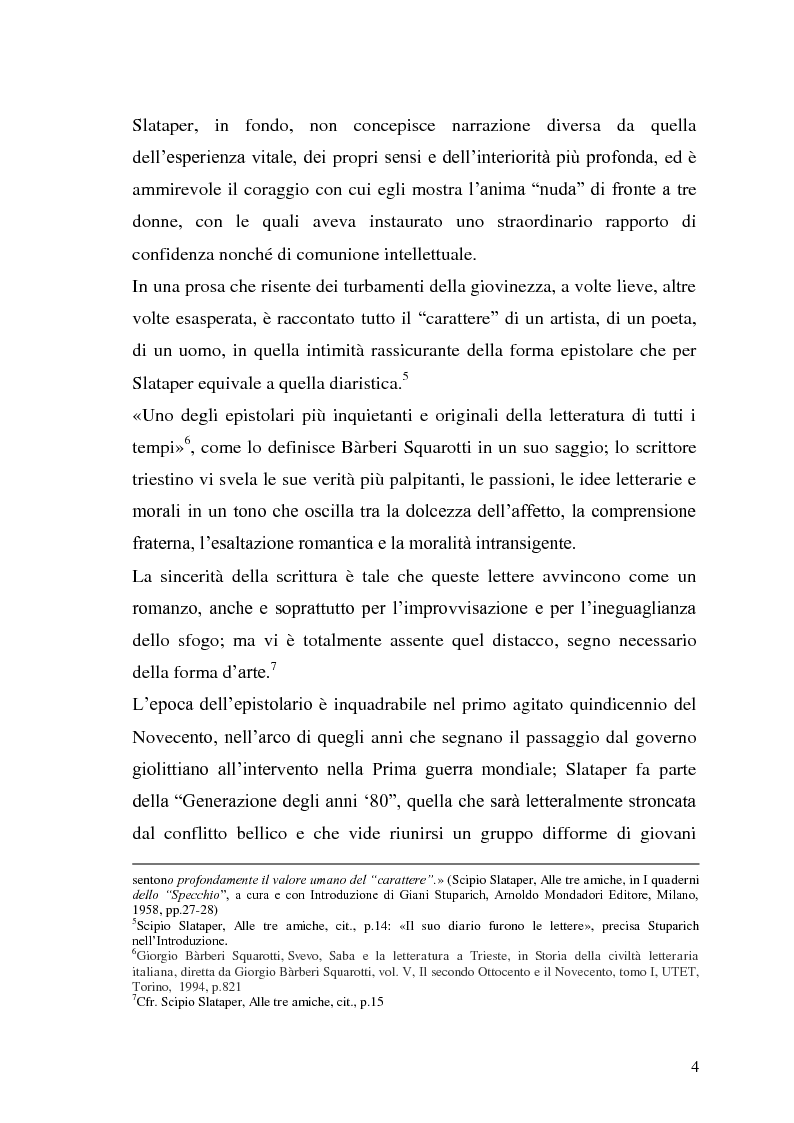 Anteprima della tesi: "Alle tre amiche" di Scipio Slataper, Pagina 4