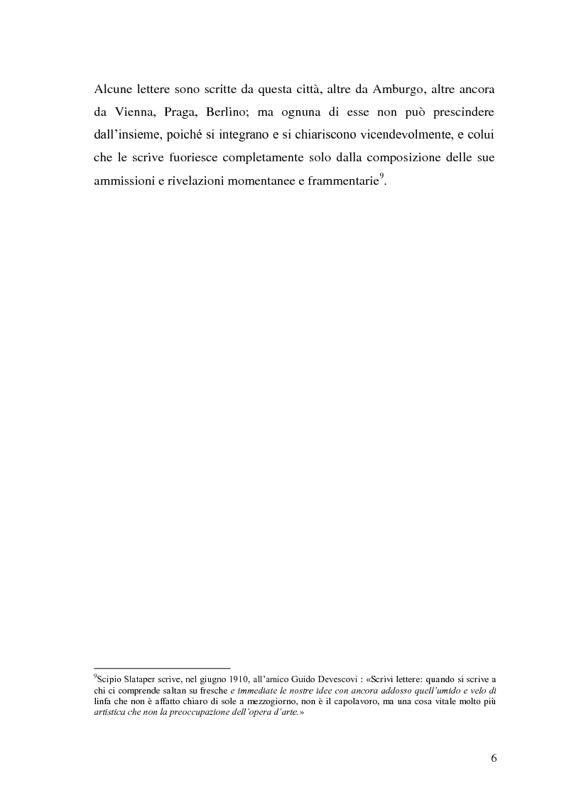 Anteprima della tesi: "Alle tre amiche" di Scipio Slataper, Pagina 6