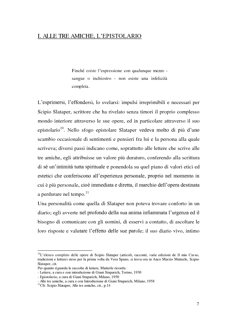 Anteprima della tesi: "Alle tre amiche" di Scipio Slataper, Pagina 7