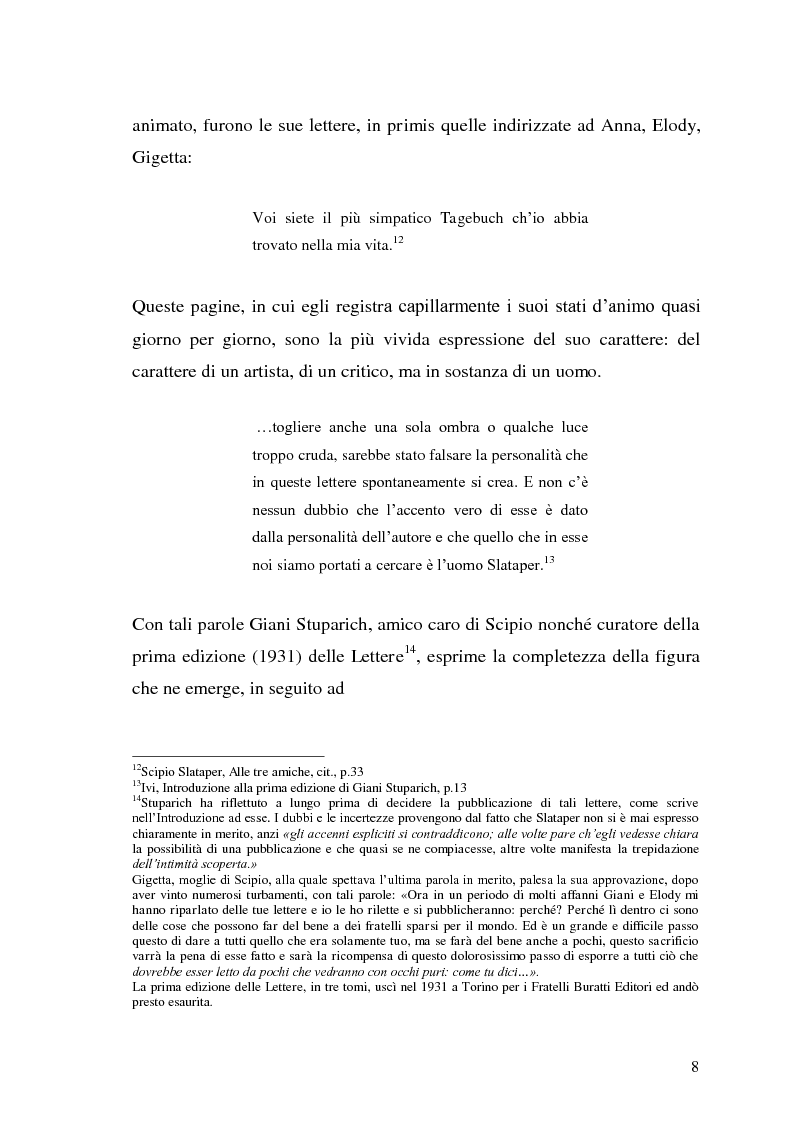Anteprima della tesi: "Alle tre amiche" di Scipio Slataper, Pagina 8