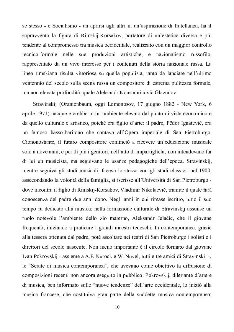 Anteprima della tesi: Favn' i pastuska Ovvero, dell’ascoltare Stravinskij, e del leggere Puskin, Pagina 4