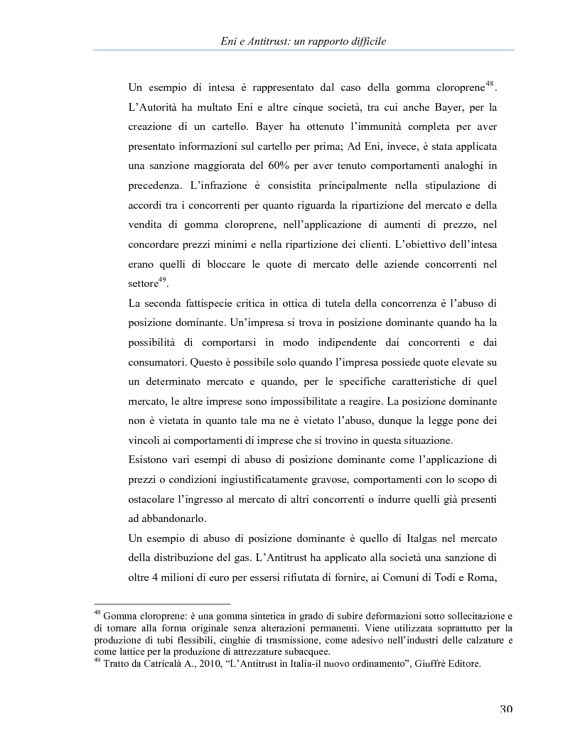 Estratto dalla tesi: Eni e Antitrust: un rapporto difficile