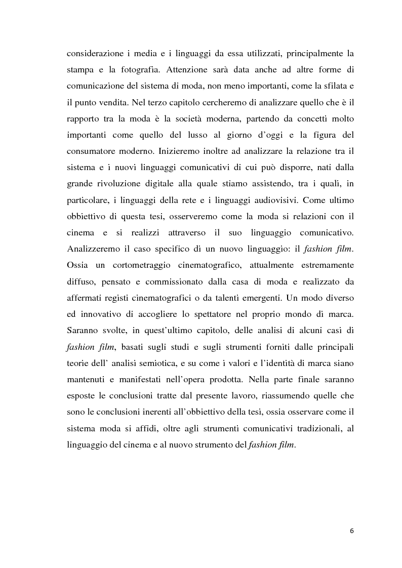 Anteprima della tesi: La comunicazione del sistema moda: dai linguaggi tradizionali al fashion film, Pagina 4