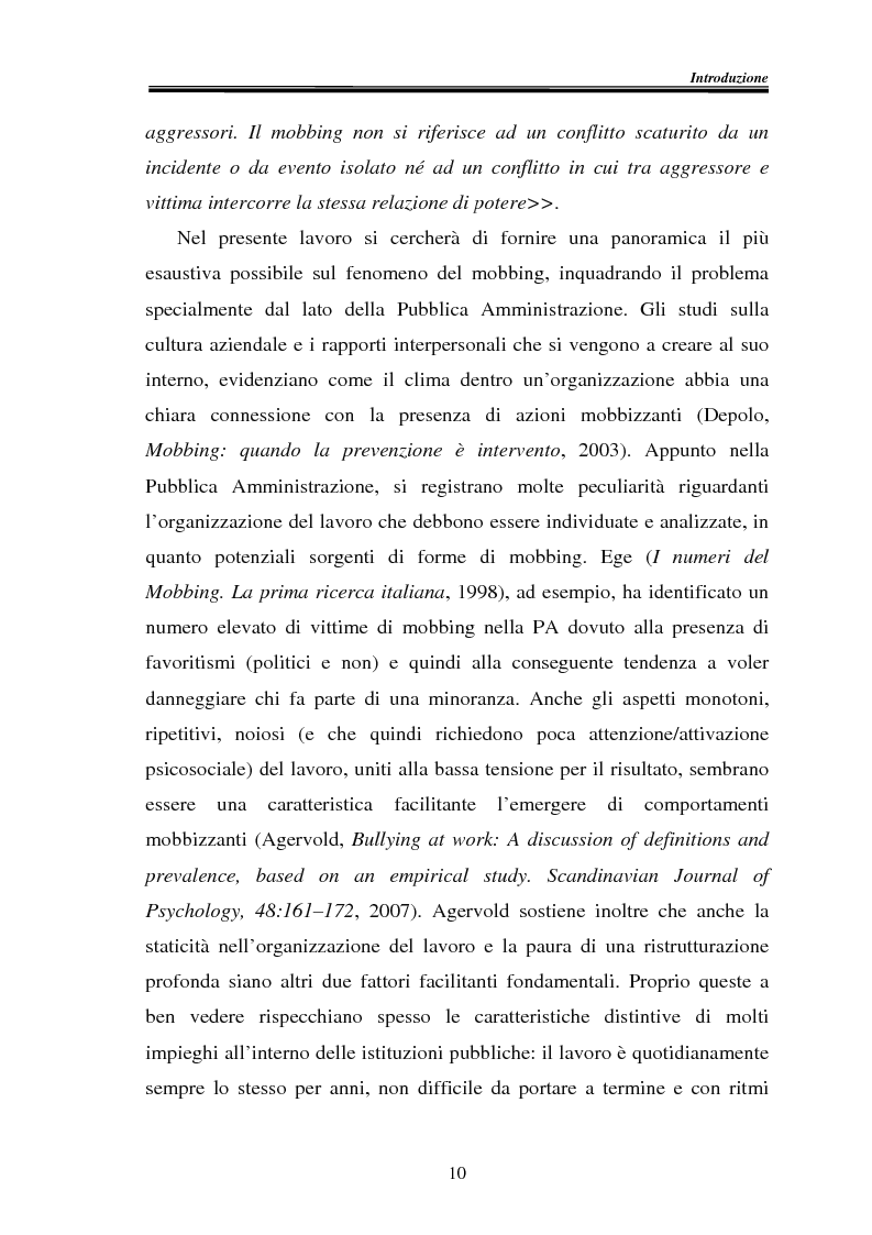 Anteprima della tesi: Il mobbing nella Pubblica Amministrazione: un'indagine esplorativa all'interno di un Ente Locale, Pagina 4