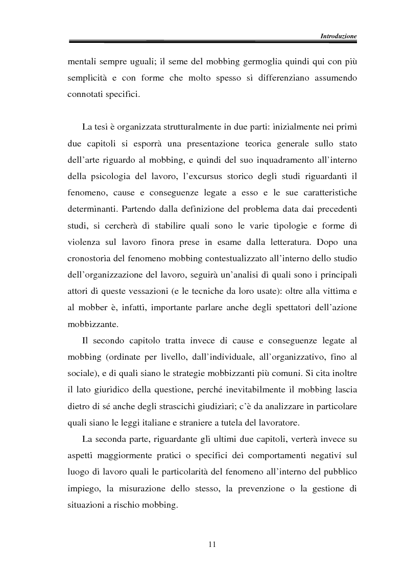 Anteprima della tesi: Il mobbing nella Pubblica Amministrazione: un'indagine esplorativa all'interno di un Ente Locale, Pagina 5