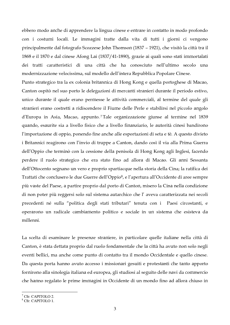 Anteprima della tesi: Presenza e attività degli italiani a Canton dalla prima guerra dell'Oppio al trattato di commercio e navigazione del 1866, Pagina 4