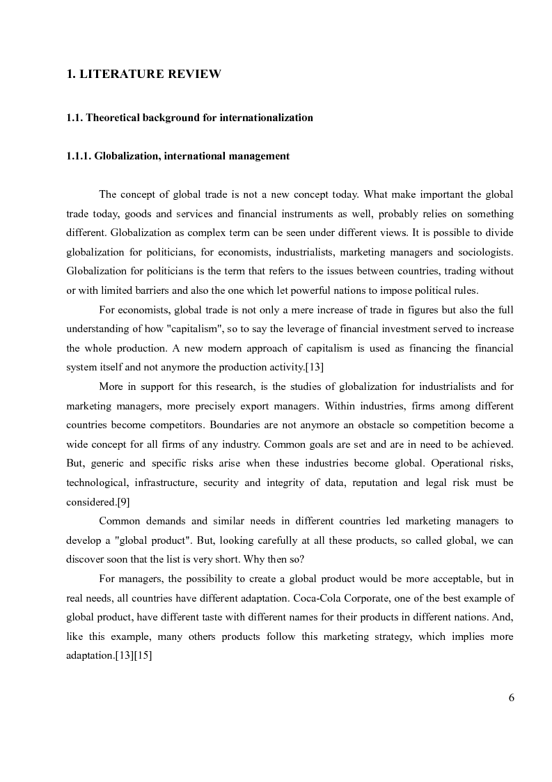 Anteprima della tesi: Impact of Global Financial Crisis on Exporting Strategies in Italian Home Appliances Industry, Pagina 5