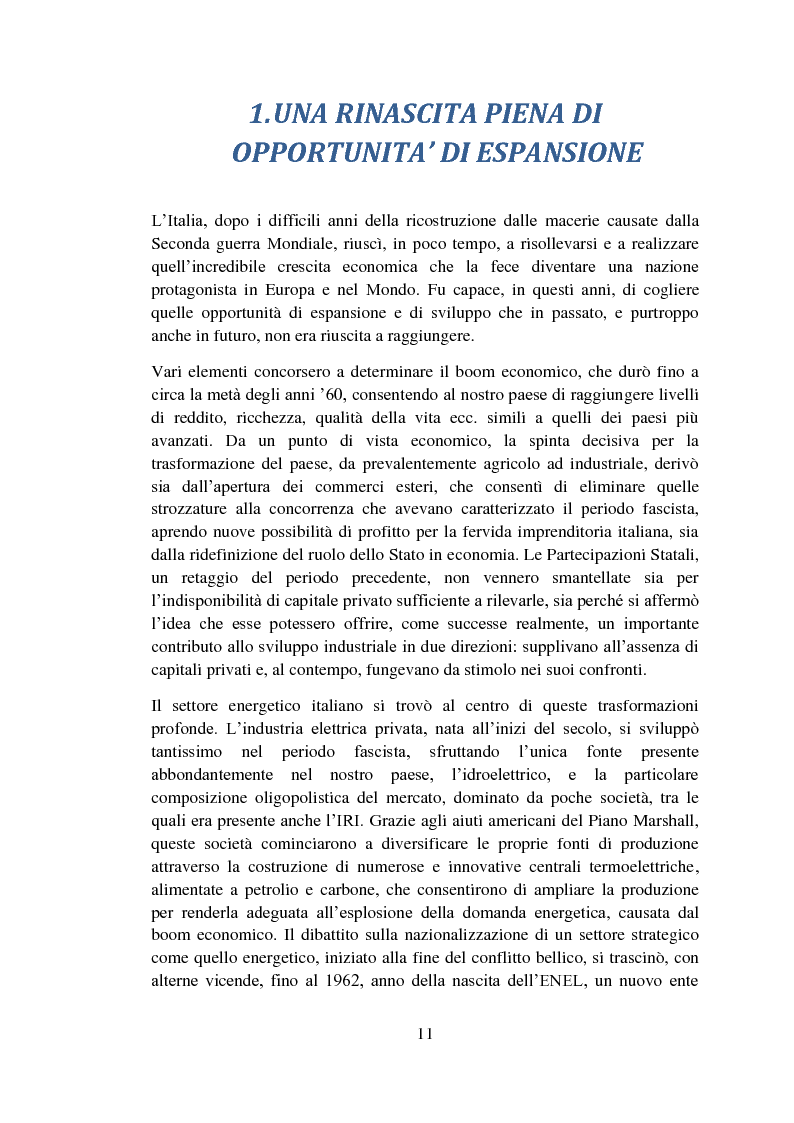 Anteprima della tesi: Il dilemma energetico italiano: dalla ricostruzione post-bellica alla crisi degli anni '70, Pagina 7