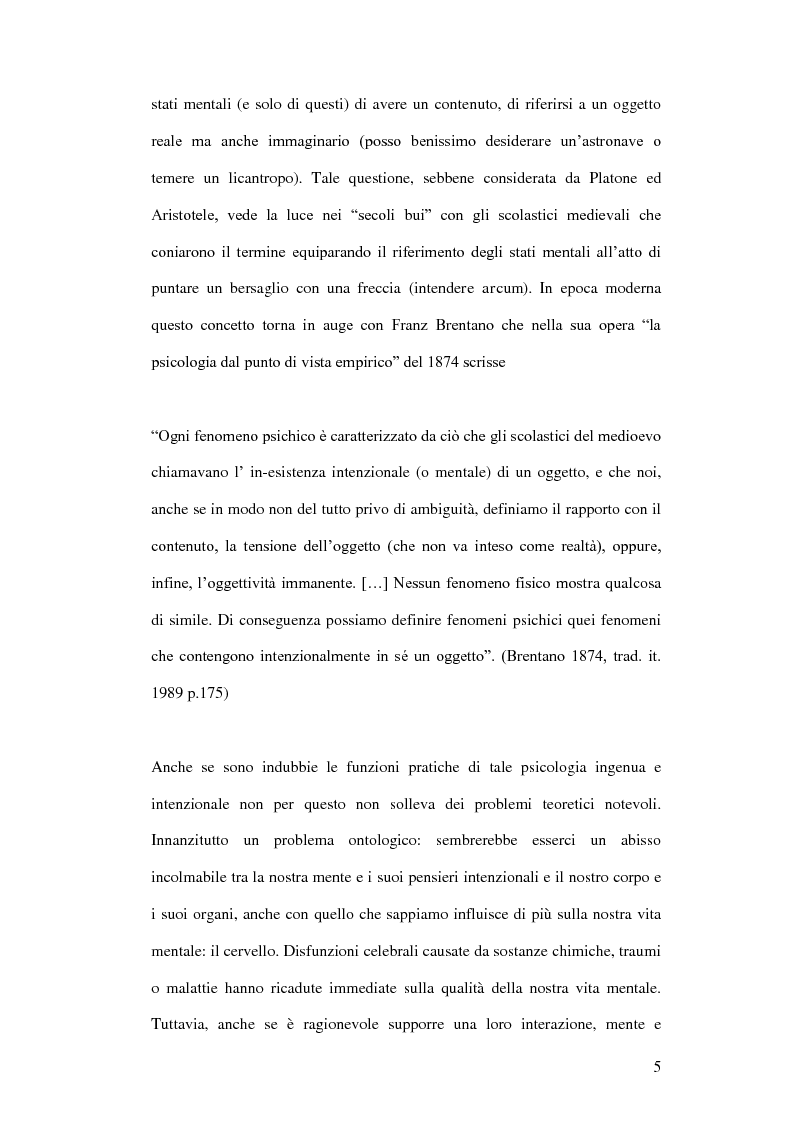 Anteprima della tesi: Naturalizzazione della coscienza e del sé in Daniel Dennett e nei coniugi Churchland, Pagina 3