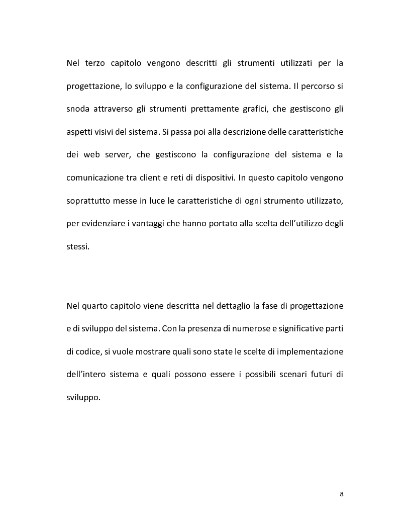 Anteprima della tesi: Progettazione e sviluppo di un'applicazione web per la configurazione e la visualizzazione di un sistema domotico basato su protocollo Zigbee, Pagina 3
