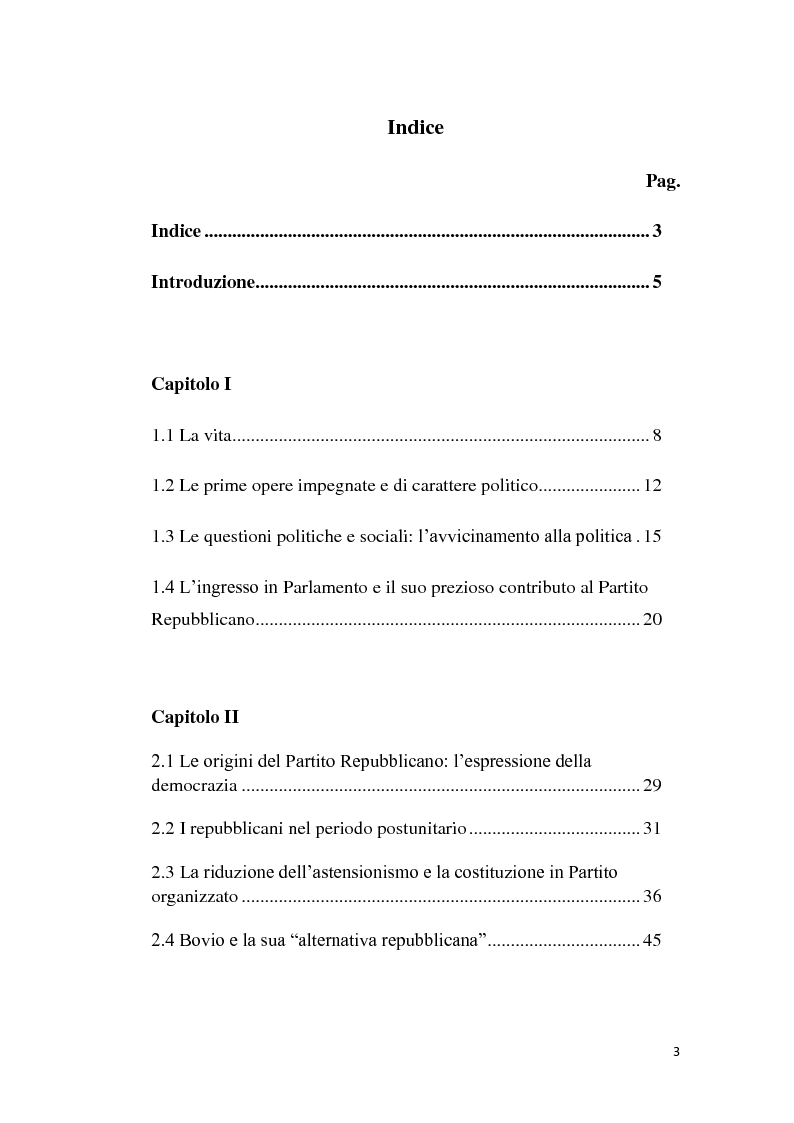 Indice della tesi: Gli ideali repubblicani nel colonialismo del XIX secolo interpretati da Giovanni Bovio, Pagina 1