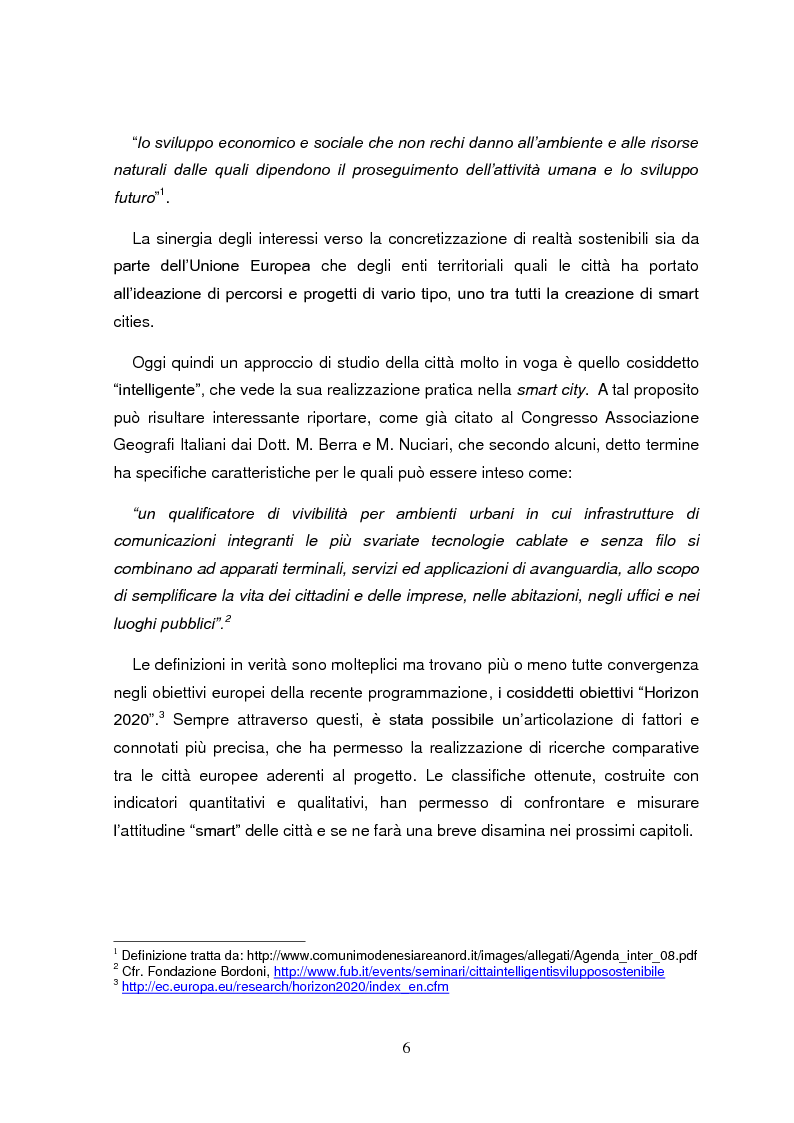 Anteprima della tesi: La Smart City quale modello metropolitano orientato allo sviluppo sostenibile: le best practices torinesi, Pagina 3