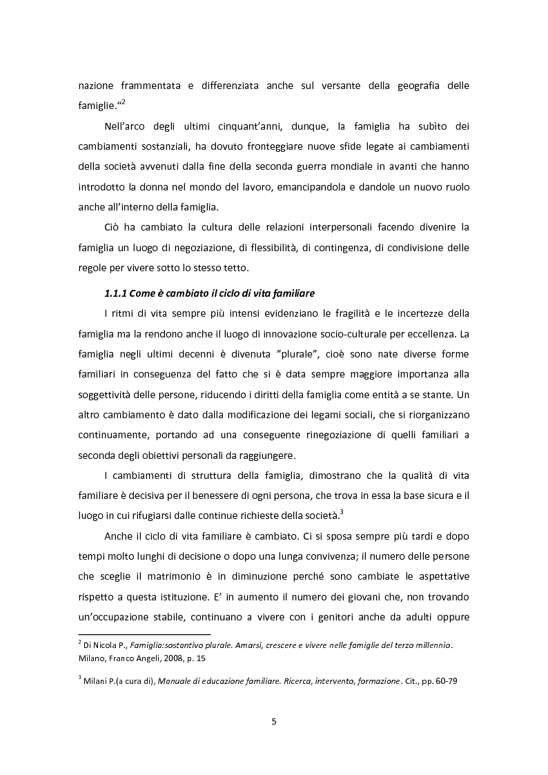 Anteprima della tesi: Sostenere i genitori al nido. L'esperienza della promozione del legame genitoriale in un servizio per la prima infanzia, Pagina 5
