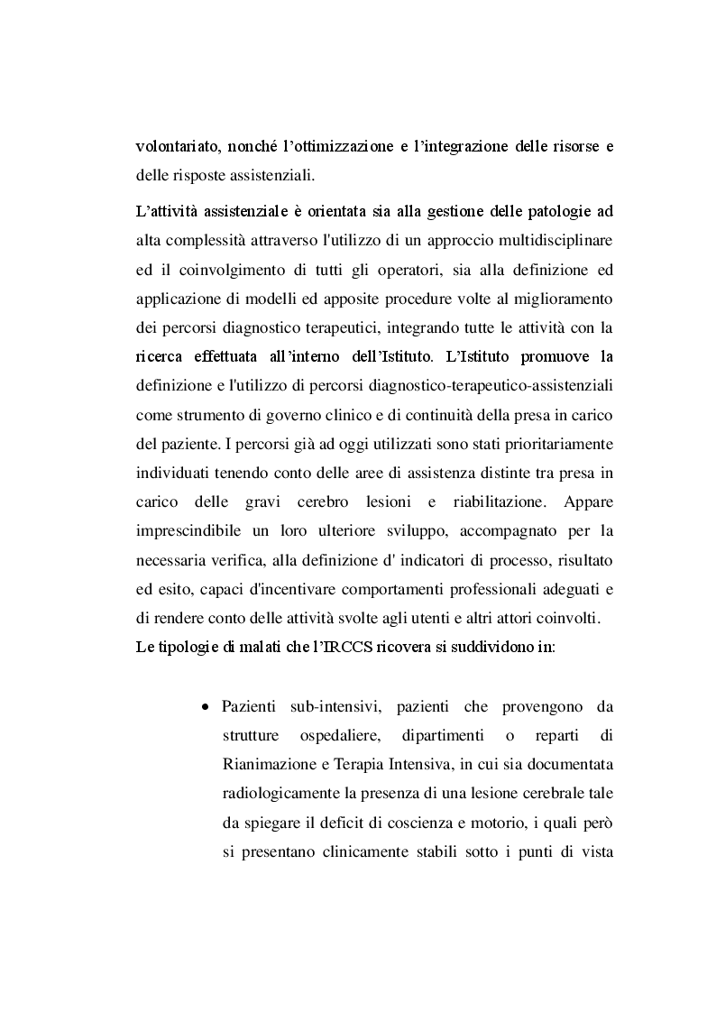 Anteprima della tesi: Determinazione del costo standard giornaliero per tipologia di ricovero. La riabilitazione ospedaliera dei pazienti con cerebrolesioni acquisite, Pagina 7
