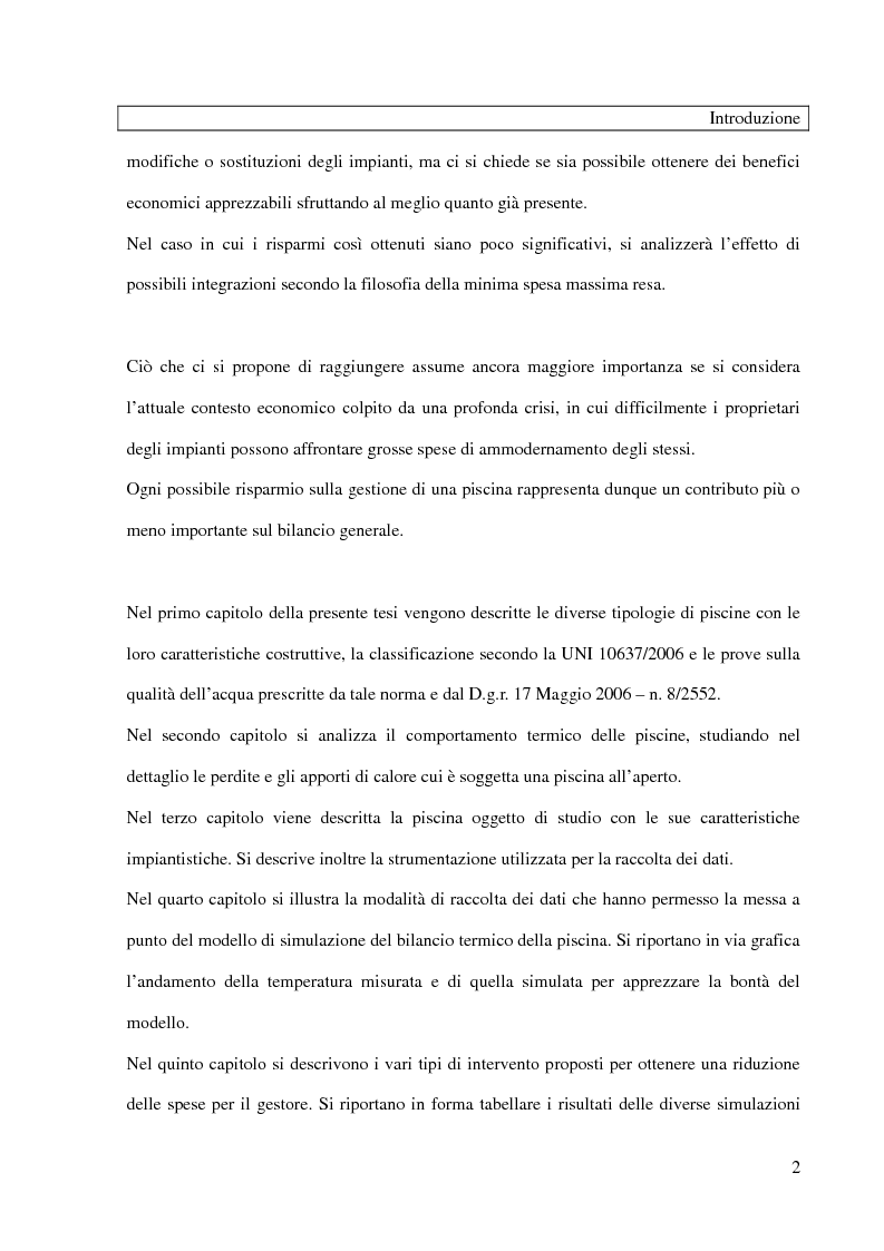 Anteprima della tesi: Comportamento termico delle piscine: indagine sperimentale e simulazione numerica, Pagina 3