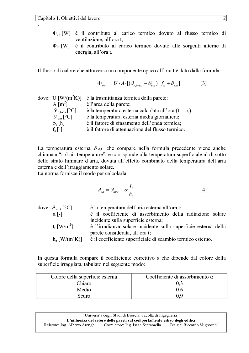 Anteprima della tesi: L'influenza del colore delle pareti sul comportamento estivo degli edifici, Pagina 3