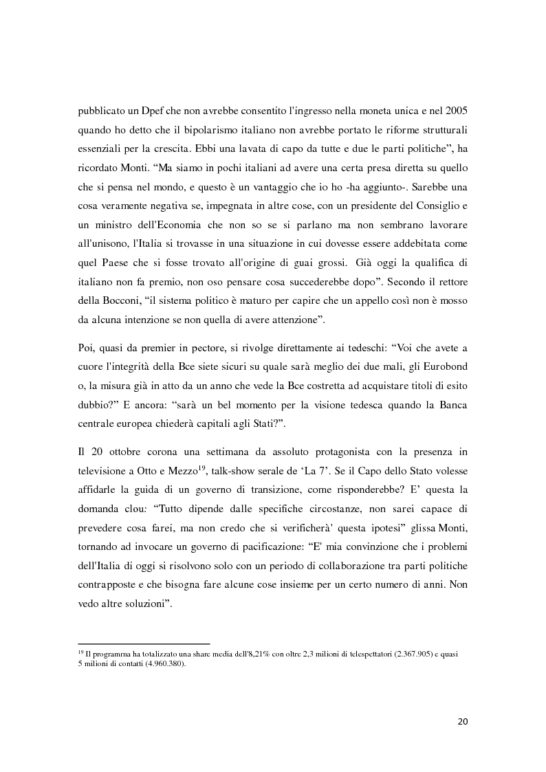 Estratto dalla tesi: Mario Monti, la comunicazione di un tecnico tra riforme e consenso