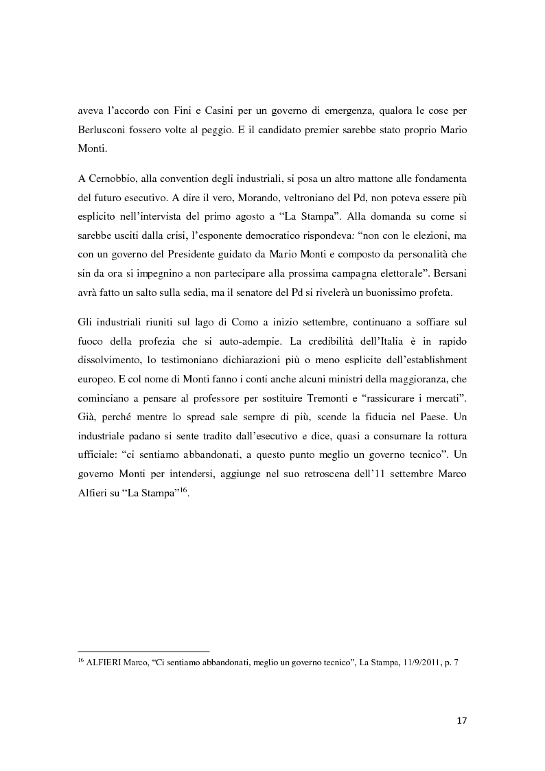 Anteprima della tesi: Mario Monti, la comunicazione di un tecnico tra riforme e consenso, Pagina 12