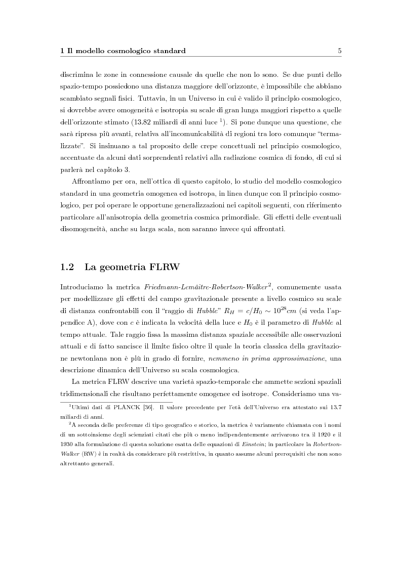 Anteprima della tesi: Universo anisotropo e polarizzazione della radiazione cosmica di fondo, Pagina 9