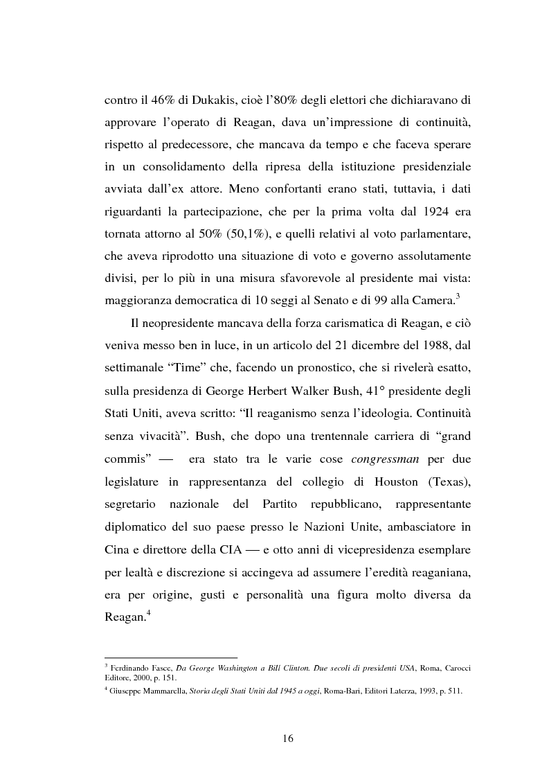 Anteprima della tesi: L'approssimarsi delle elezioni presidenziali americane del 1992 e il giudizio sui vari candidati da parte dei giornalisti del ''Corriere della Sera'', de ''la Repubblica'' e de ''La Stampa'', Pagina 13