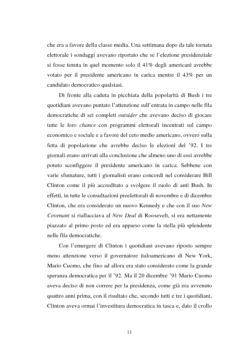 Anteprima della tesi: L'approssimarsi delle elezioni presidenziali americane del 1992 e il giudizio sui vari candidati da parte dei giornalisti del ''Corriere della Sera'', de ''la Repubblica'' e de ''La Stampa'', Pagina 8
