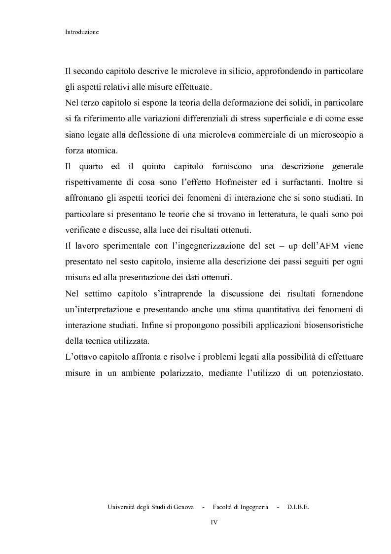 Anteprima della tesi: Utilizzo di microleve in silicio per applicazioni biosensoristiche, Pagina 4