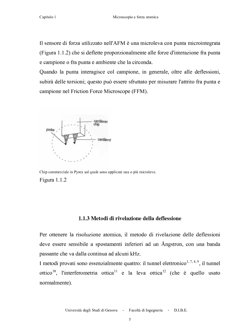 Anteprima della tesi: Utilizzo di microleve in silicio per applicazioni biosensoristiche, Pagina 9