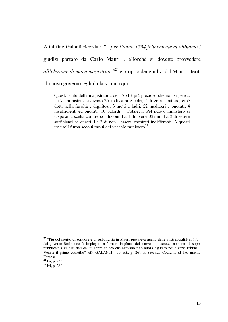 Anteprima della tesi: Criteri di reclutamento dei magistrati nel regno di Napoli durante il periodo borbonico, Pagina 10