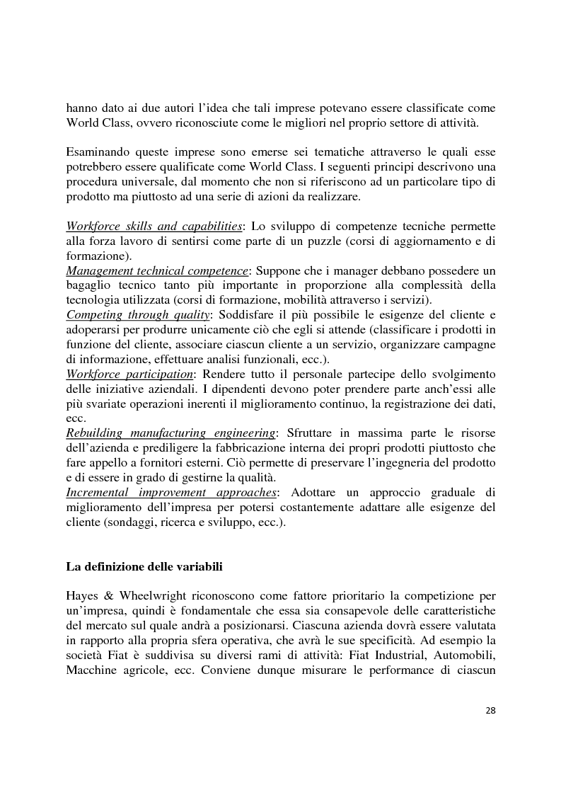 Estratto dalla tesi: Applicazione delle pratiche World Class Manufacturing. Il caso Iveco Magirus Firefighting Camiva