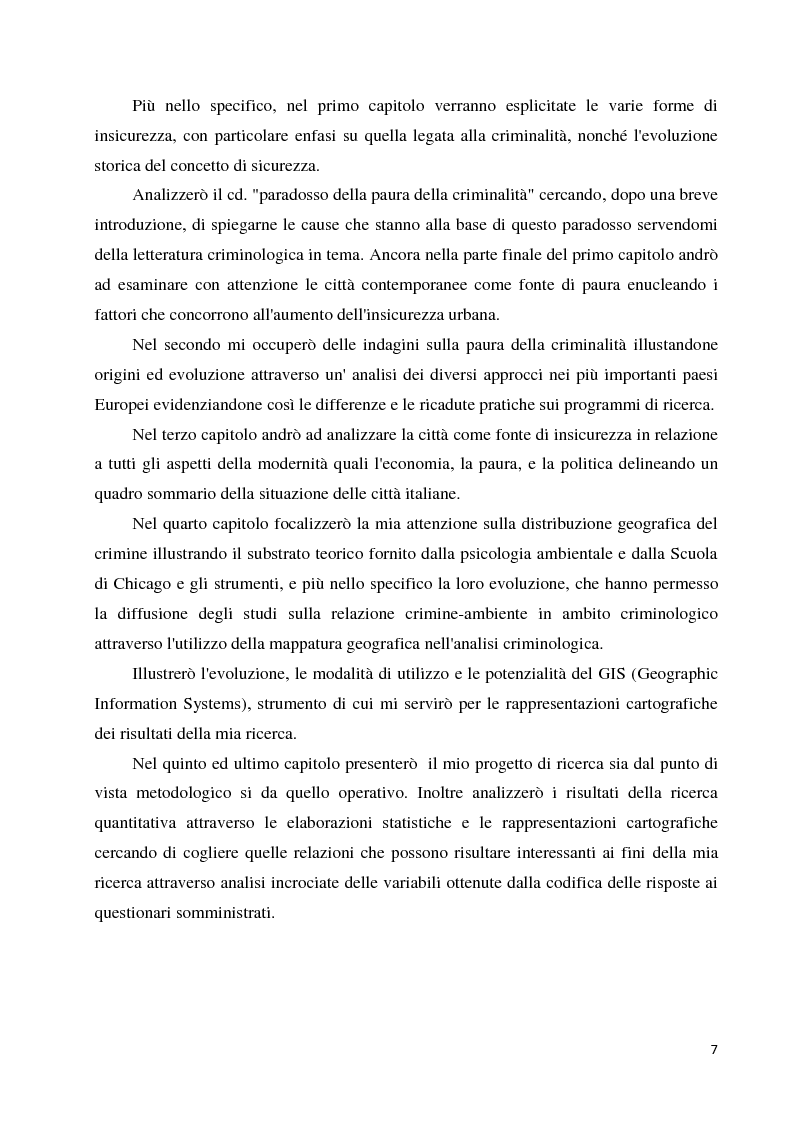 Anteprima della tesi: La paura della criminalità nella città di Forlì: analisi comparativa tra criminalità reale e senso di insicurezza percepito, Pagina 5