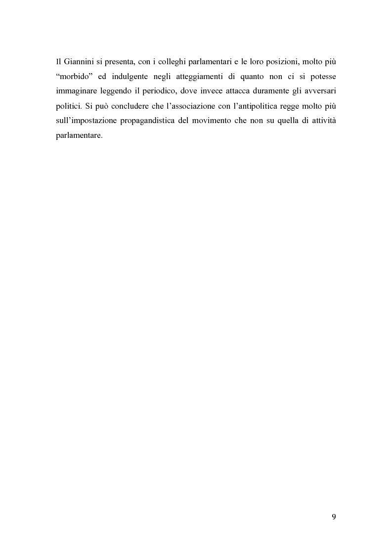 Anteprima della tesi: Giannini e il fronte dell'uomo qualunque, Pagina 6