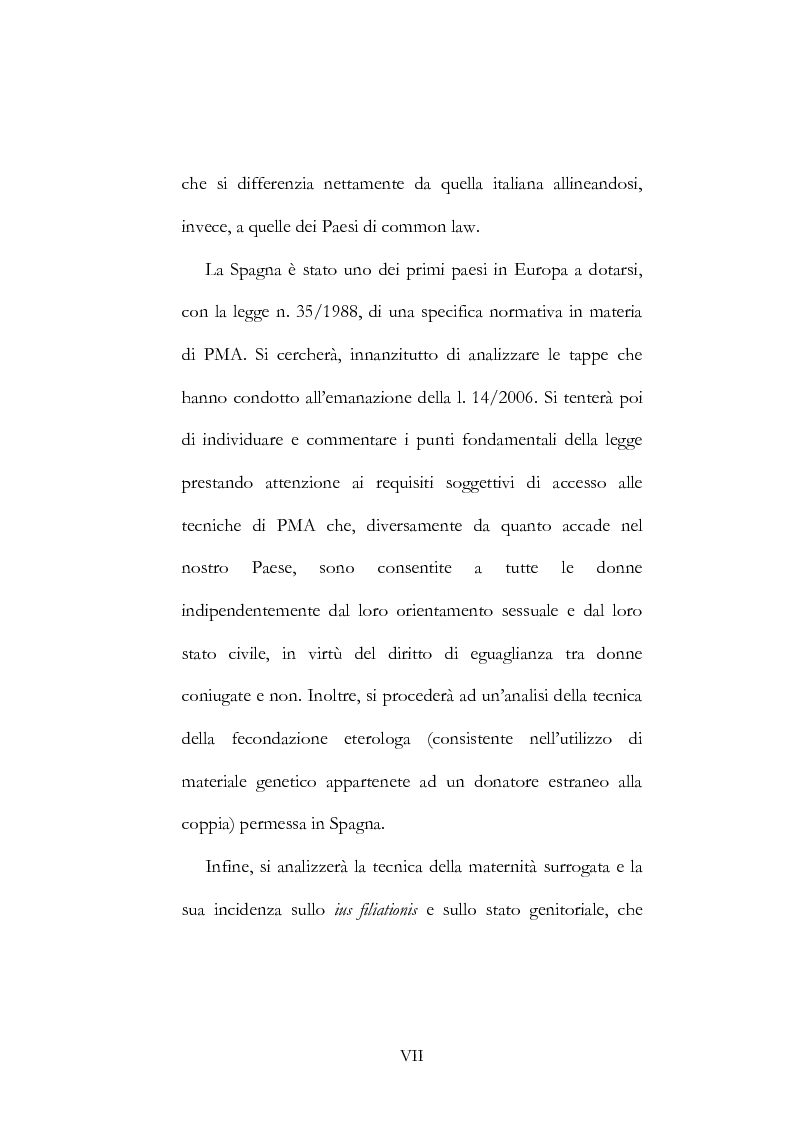 Anteprima della tesi: L'autonomia privata nella procreazione assistita in Italia e in Spagna, Pagina 7