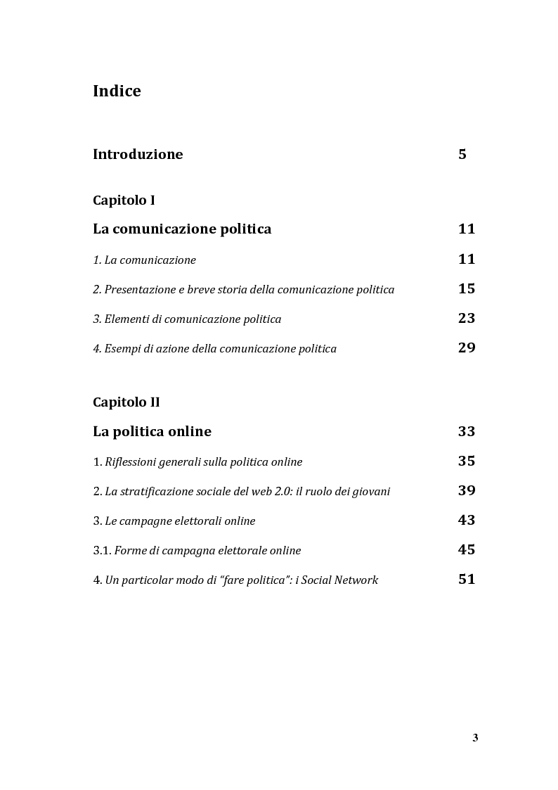 Indice della tesi: La Rete come ideologia: la comunicazione politica di Beppe Grillo e del MoVimento Cinque Stelle, Pagina 1