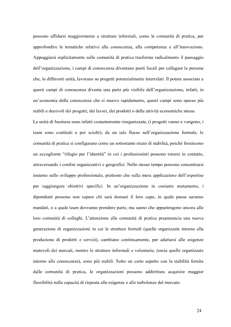 Estratto dalla tesi: La gestione della conoscenza nelle aziende di servizi alla persona