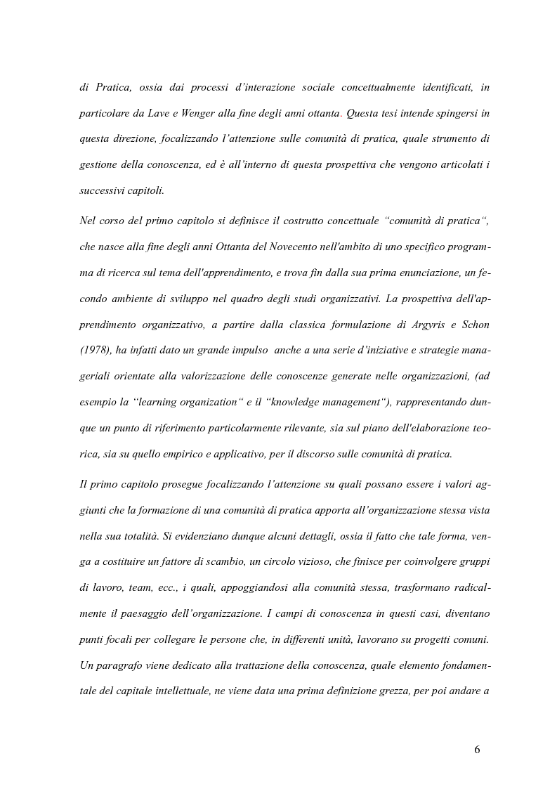 Anteprima della tesi: La gestione della conoscenza nelle aziende di servizi alla persona, Pagina 3