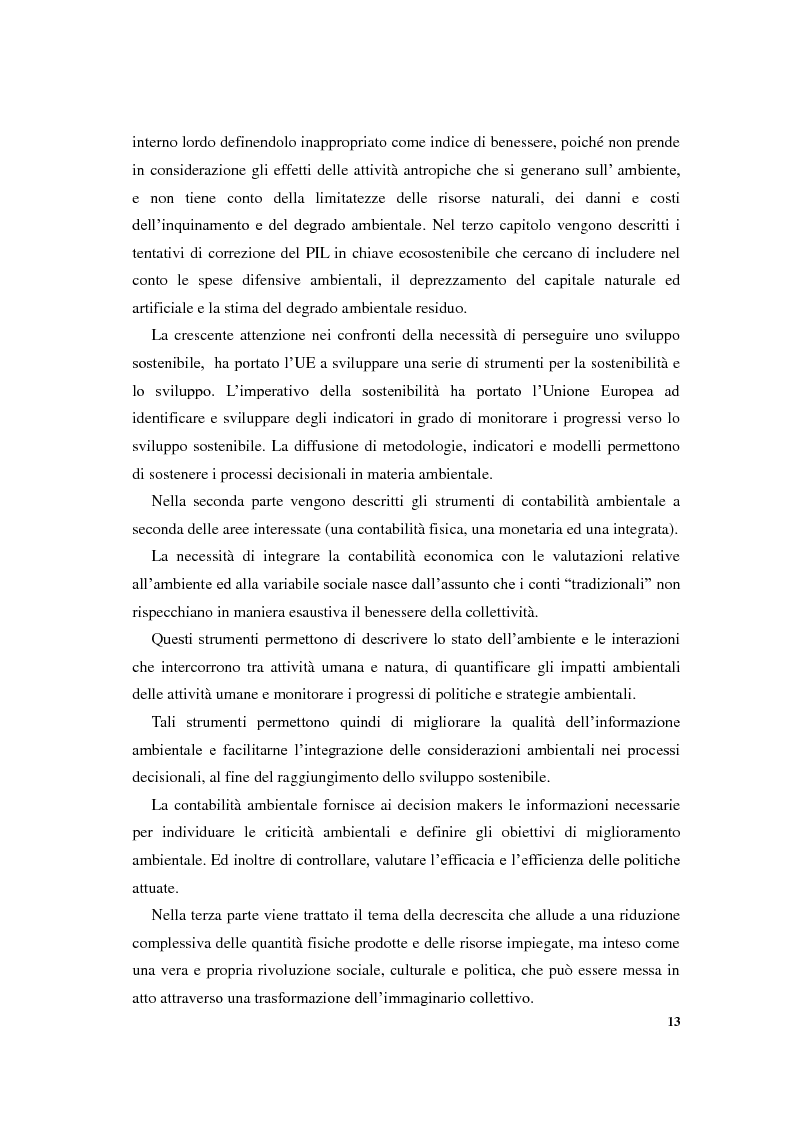 Anteprima della tesi: Economia ecologica e contabilità ambientale: strumenti per uno sviluppo sostenibile, Pagina 9