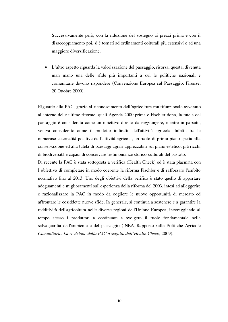 Anteprima della tesi: La sostenibilità economica per le imprese agricole nelle aree protette, Pagina 8