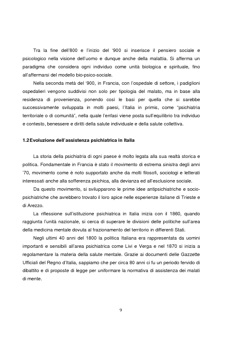 Anteprima della tesi: Le politiche per la Salute Mentale e il caso del Centro Diurno di Manfredonia, Pagina 7