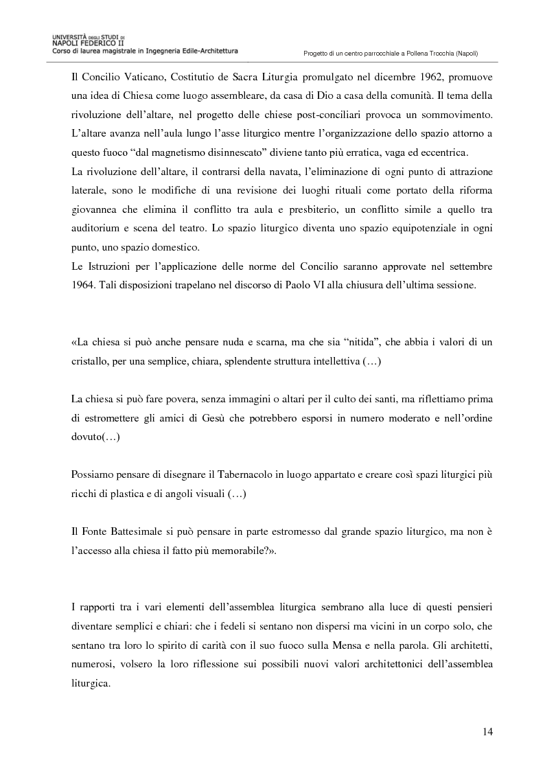 Anteprima della tesi: Progetto di un centro parrocchiale a Pollena Trocchia (Napoli), Pagina 7