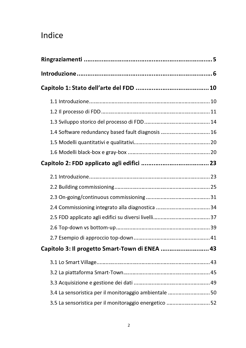 Indice della tesi: Diagnostica energetica in real time di uno smart building, Pagina 1