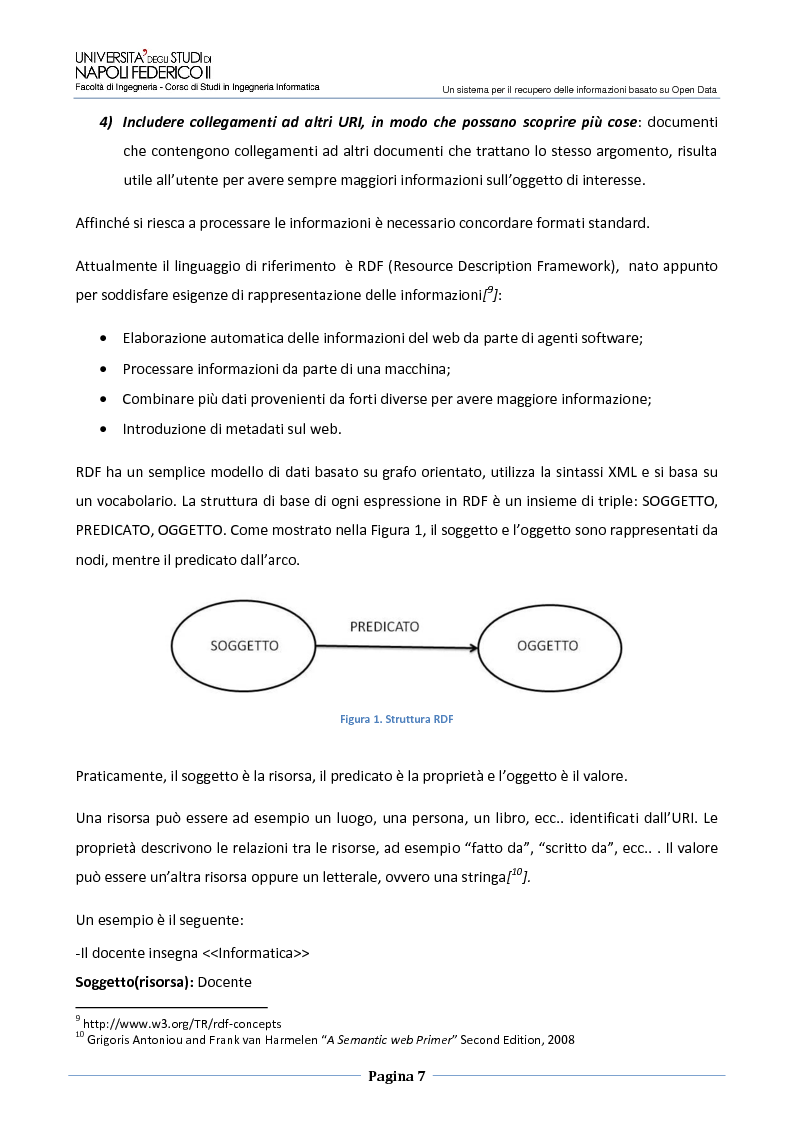 Anteprima della tesi: Un sistema per il recupero delle informazioni basato su Open Data, Pagina 4