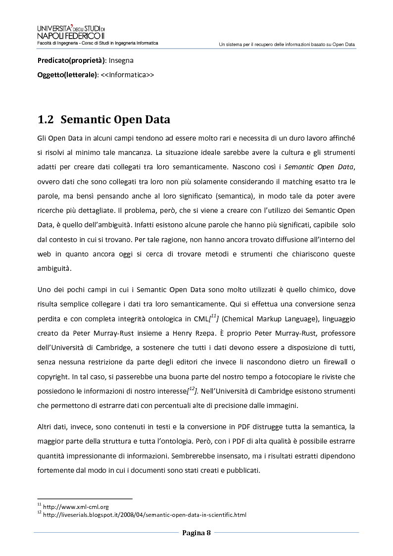 Anteprima della tesi: Un sistema per il recupero delle informazioni basato su Open Data, Pagina 5