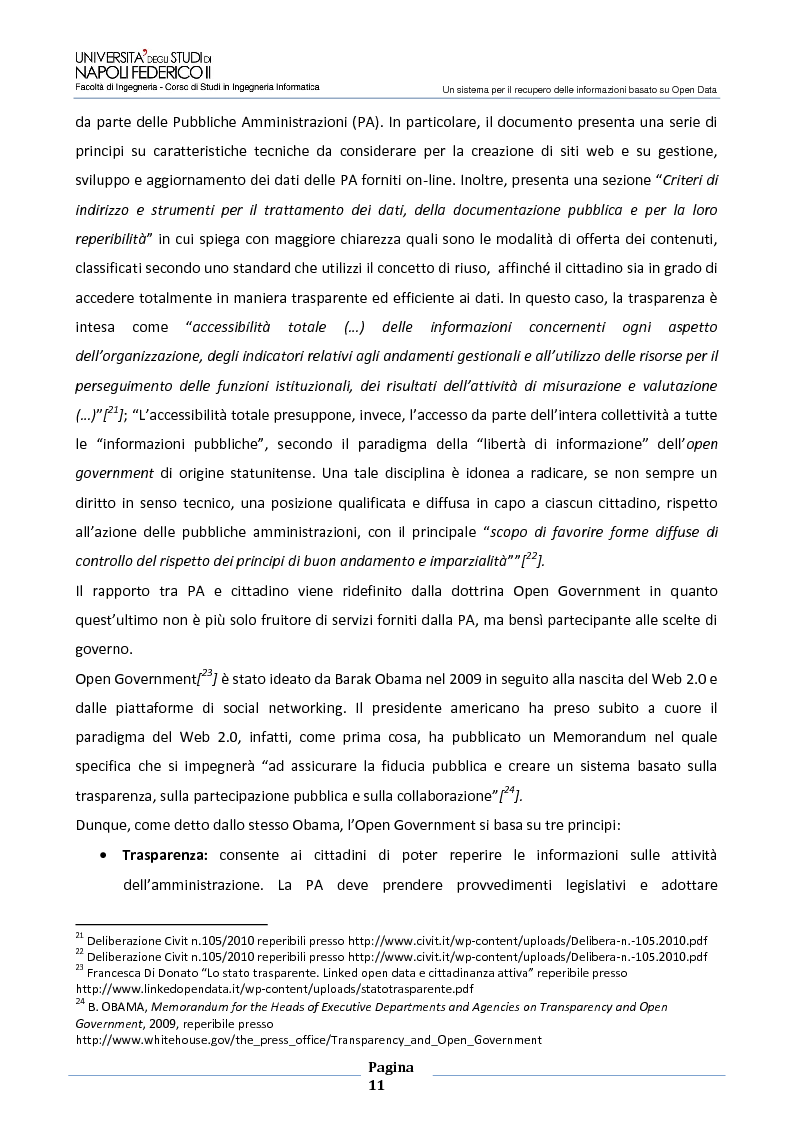 Anteprima della tesi: Un sistema per il recupero delle informazioni basato su Open Data, Pagina 8