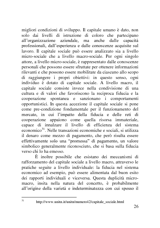 Estratto dalla tesi: Capitale sociale: una prospettiva di analisi attraverso la network analysis