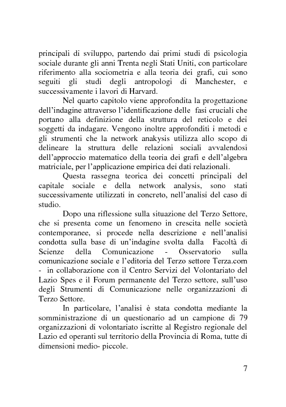 Anteprima della tesi: Capitale sociale: una prospettiva di analisi attraverso la network analysis, Pagina 4
