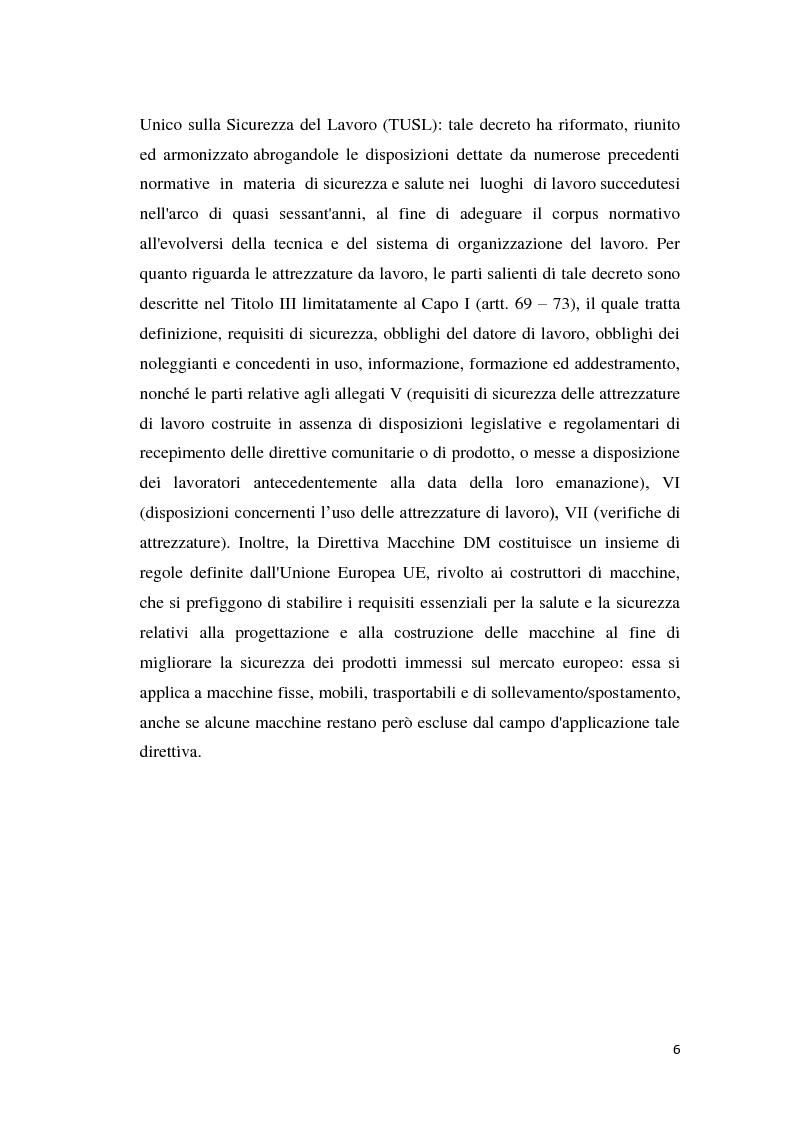 Anteprima della tesi: Valutazione dei rischi legati ad attrezzature semoventi a braccio telescopico: il caso CO.NA.TE.CO., Pagina 4