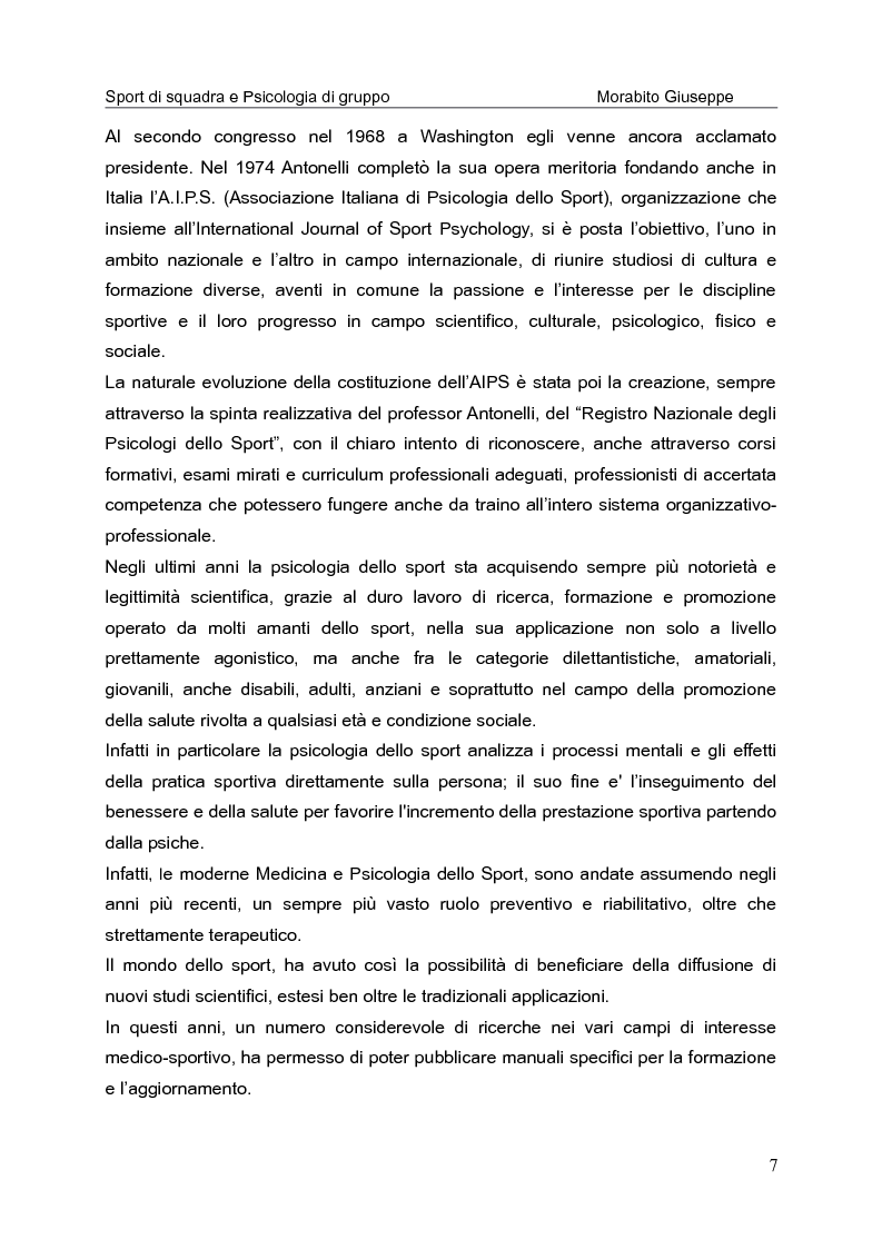 Anteprima della tesi: Sport di squadra e Psicologia di gruppo, Pagina 8