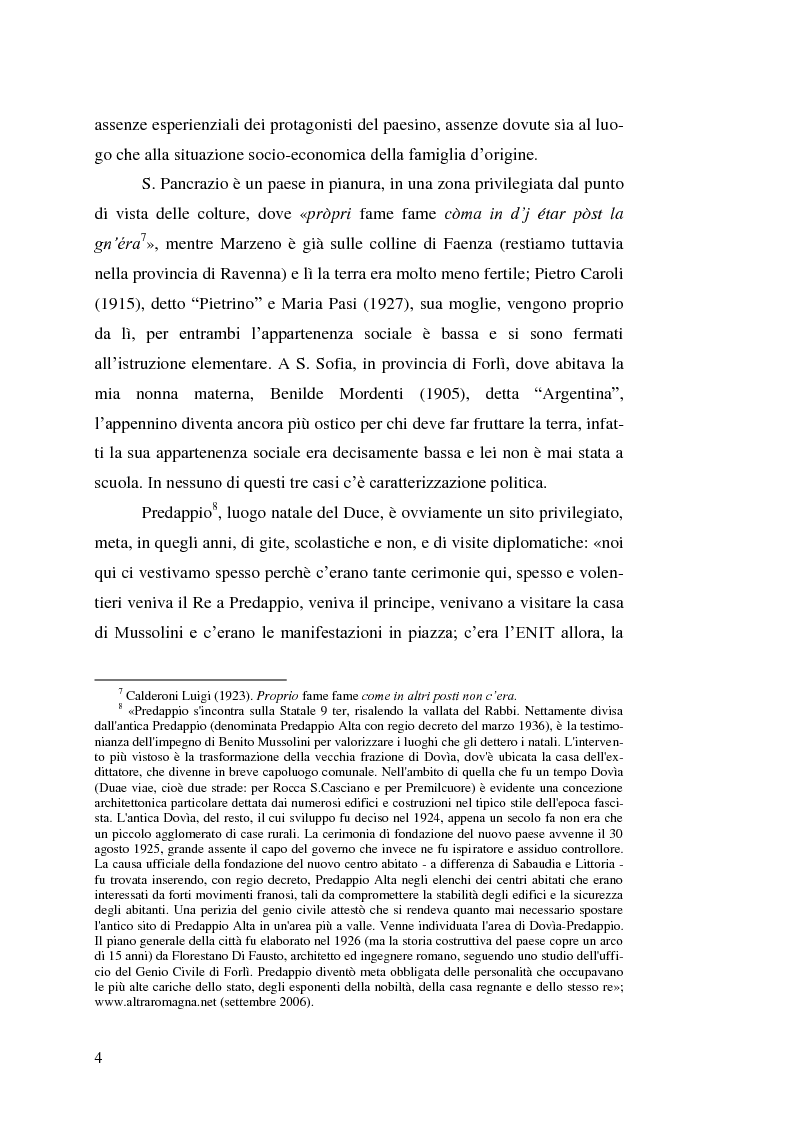 Anteprima della tesi: Raccontatemi la vostra storia. Memorie della propaganda fascista in un centro agricolo del Ravennate, Pagina 5